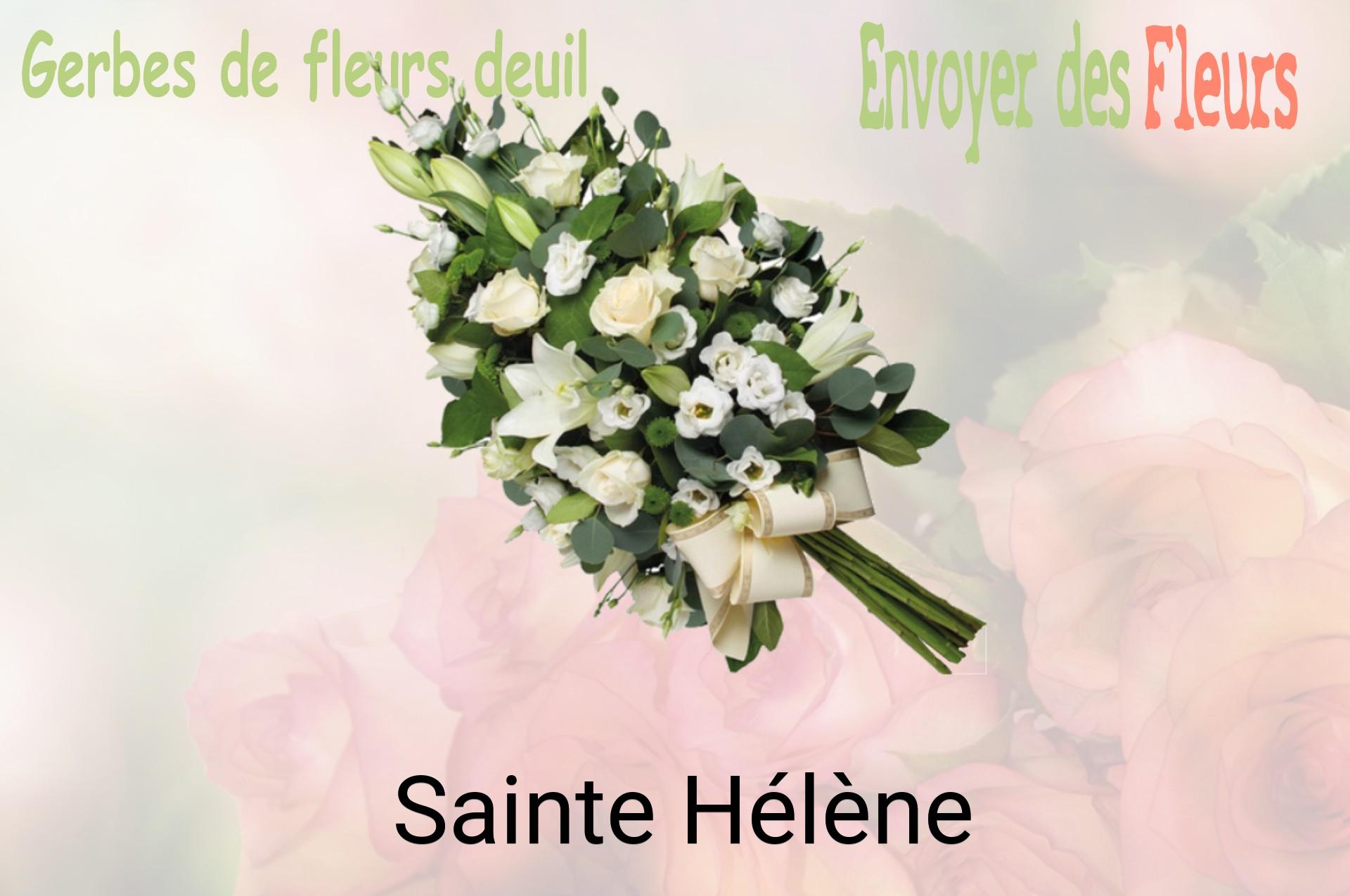 Gerbe de fleurs de deuil livrée à Sainte-Hélène